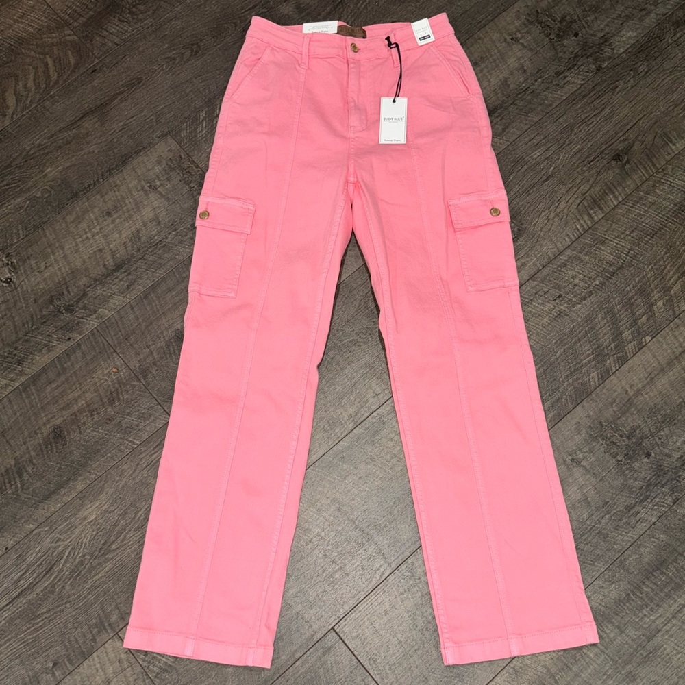 NWT Judy Blue Pink Cargo Pants